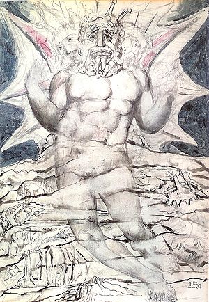 Lucifer, by William Blake, for Dante's Inferno...