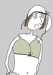 trying a maternity bra on head and finding it ...